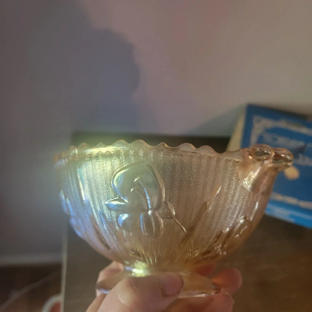 Vintage Antique Classics Jeanette Glass Company Nut Or‎ candy Dish ~ New!